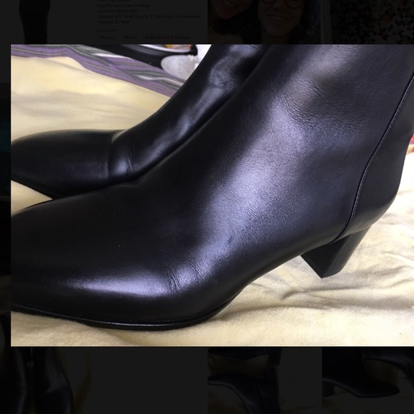 Via Spiga Vinson Block Heel Leather Ankle Boot - Picture 3 of 8